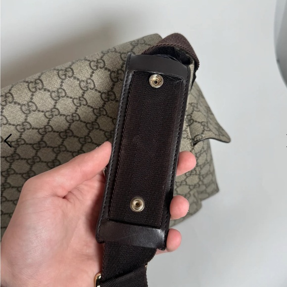 Gucci Cream Messenger Bag with GG Logo Pattern